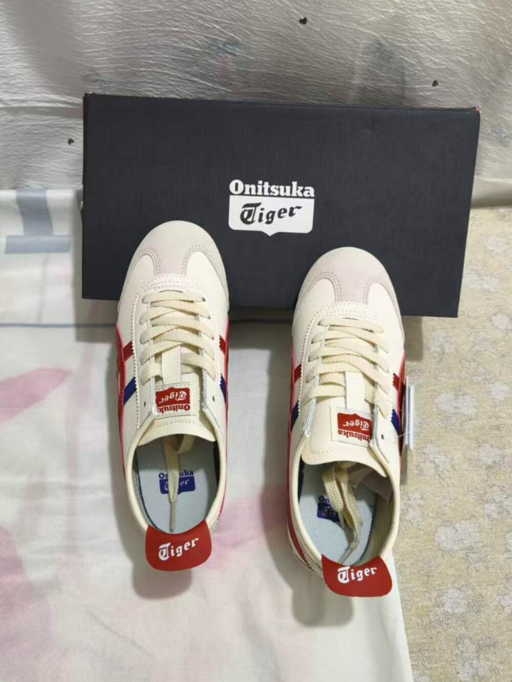 Onitsuka Tiger Mexico 66 White Red Blue Stripe Sneakers Unisex Classic Casual Sh